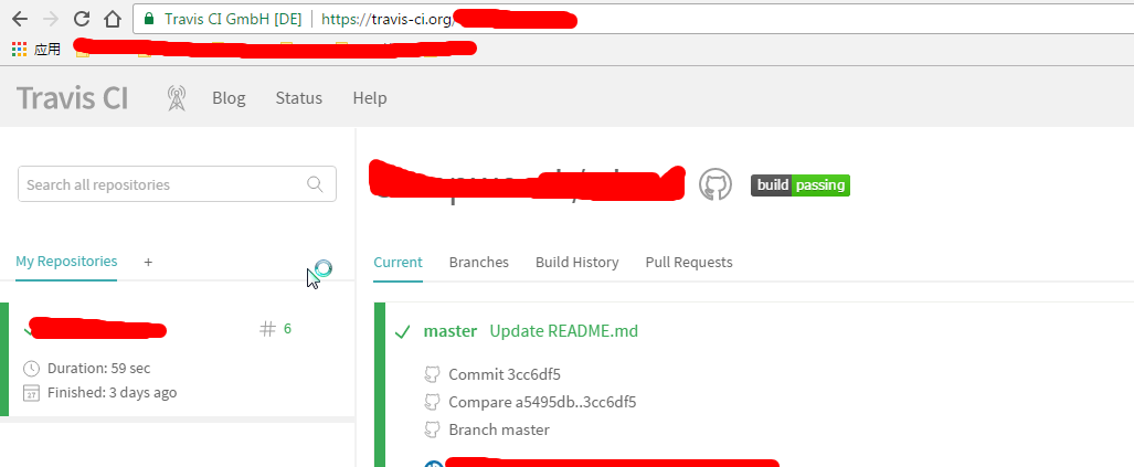 Travis CI结果图